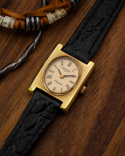 Longines Flagship "Tank Normale" Oval Roman dial Gold Ref. 4000-1 (Cal. 410)