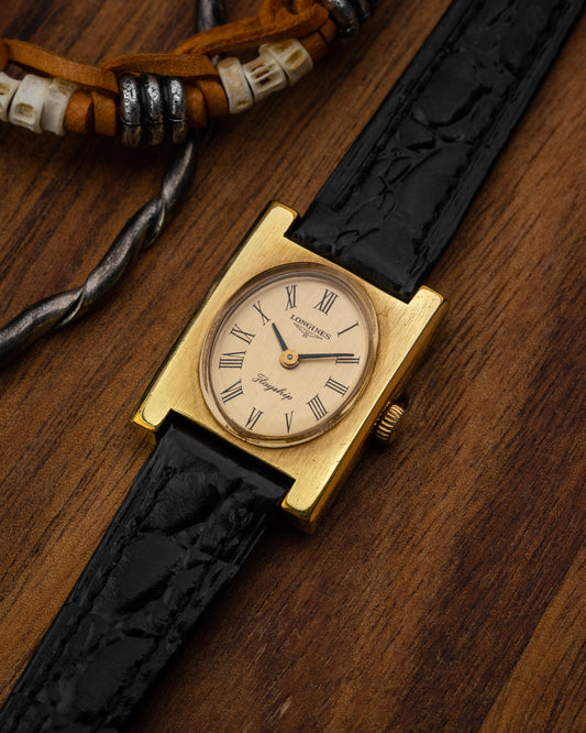 Longines Flagship "Tank Normale" Oval Roman dial Gold Ref. 4000-1 (Cal. 410)