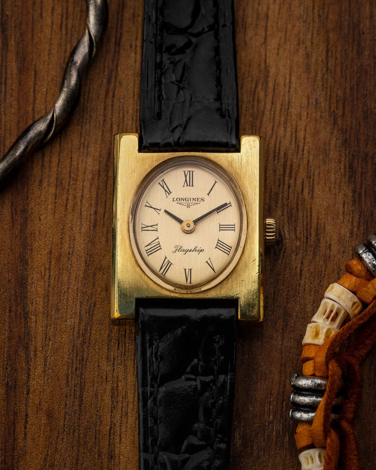 Longines Flagship "Tank Normale" Oval Roman dial Gold Ref. 4000-1 (Cal. 410)