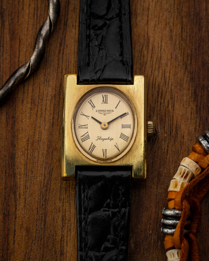Longines Flagship "Tank Normale" Oval Roman dial Gold Ref. 4000-1 (Cal. 410)