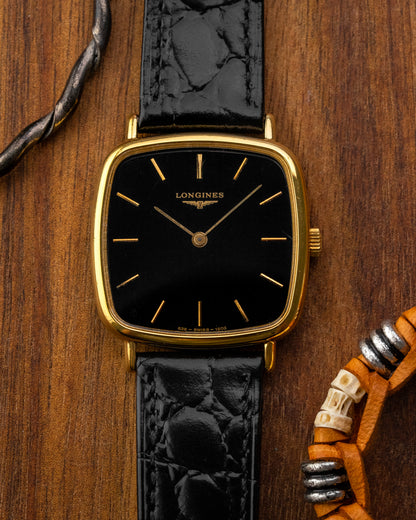 Longines Square Black dial Gold Ref. 1203 (Cal. 528)