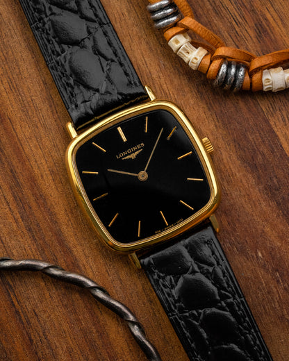 Longines Square Black dial Gold Ref. 1203 (Cal. 528)