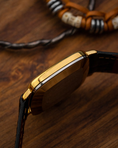 Longines Square Black dial Gold Ref. 1203 (Cal. 528)