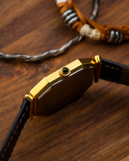 Longines Octagonal Black Roman dial Gold Ref. 3209 (Cal. 846.4)