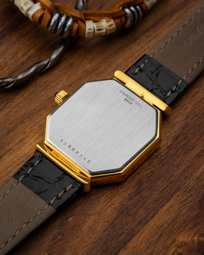 Longines Octagonal Black Roman dial Gold Ref. 3209 (Cal. 846.4)