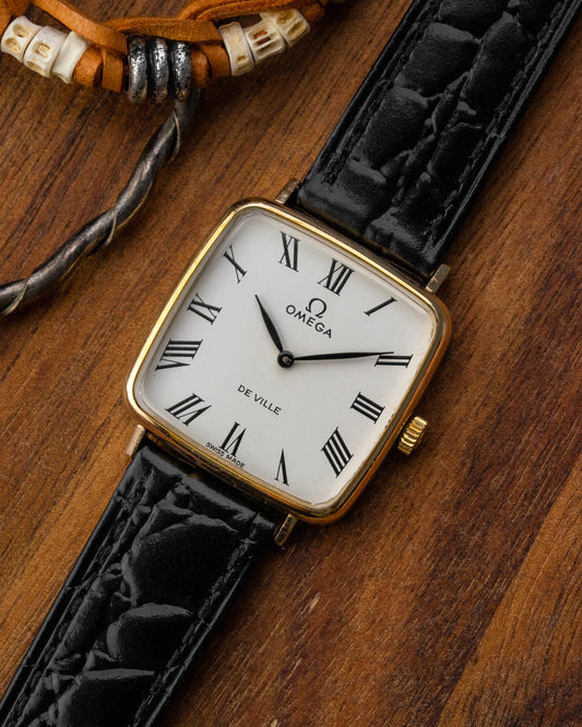 Omega De Ville "Square TV" White Roman dial Gold Ref. 511.415 (Cal. 625)