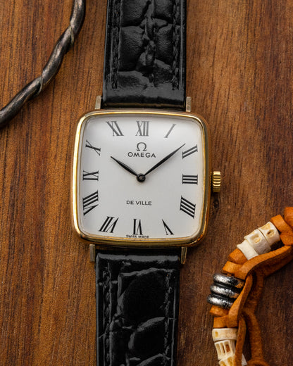Omega De Ville "Square TV" White Roman dial Gold Ref. 511.415 (Cal. 625)