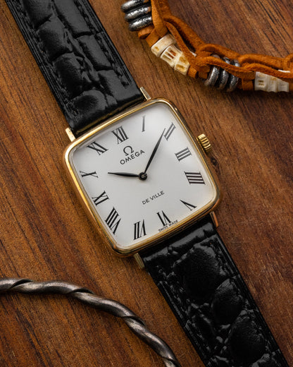 Omega De Ville "Square TV" White Roman dial Gold Ref. 511.415 (Cal. 625)