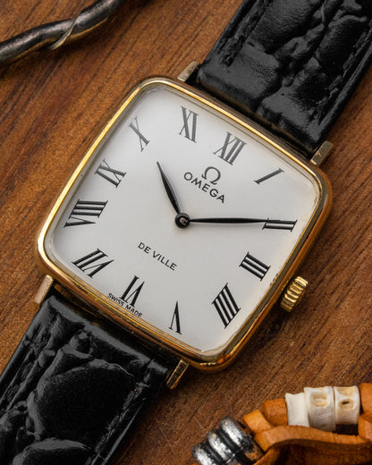 Omega De Ville "Square TV" White Roman dial Gold Ref. 511.415 (Cal. 625)