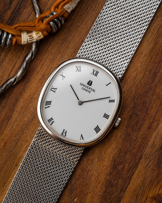Universal Geneve "Ellipse" White Roman dial Ref. 842135 (Cal. 1-42)