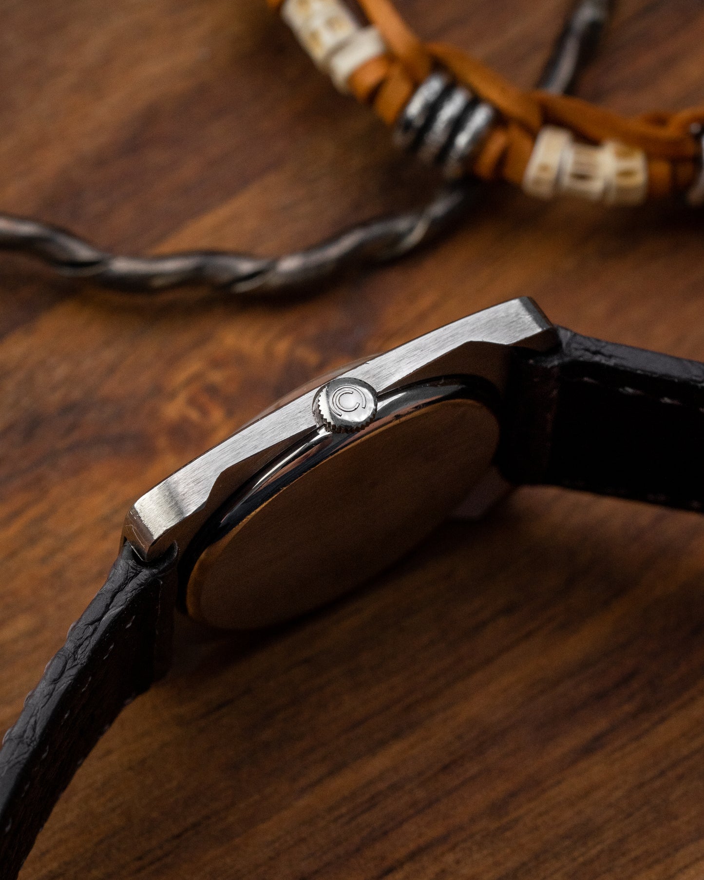 Corum Classic Rectangular Grey Linen dial Ref. 57279 (Cal. 7001)
