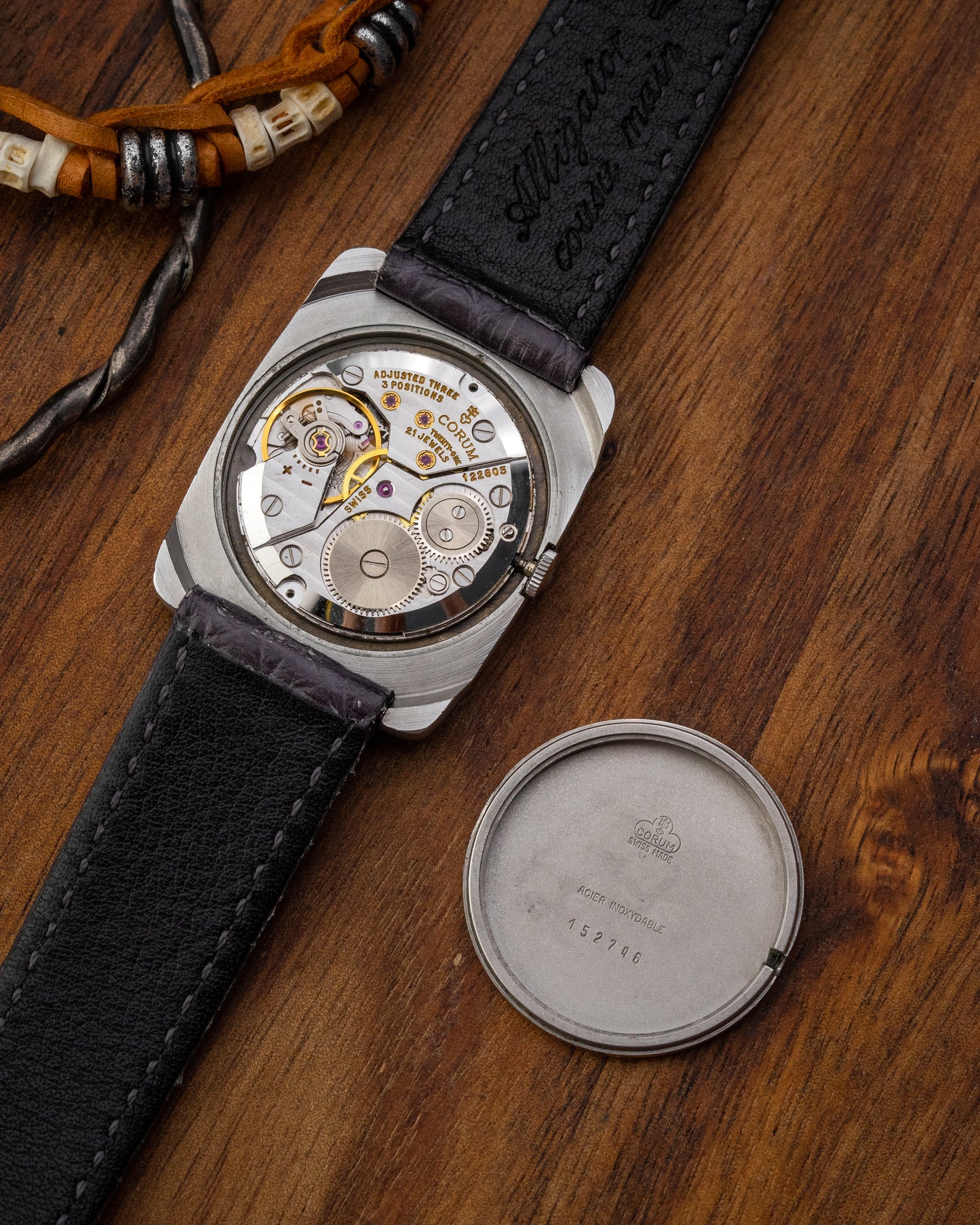 Corum Classic Rectangular Grey Linen dial Ref. 57279 (Cal. 7001)