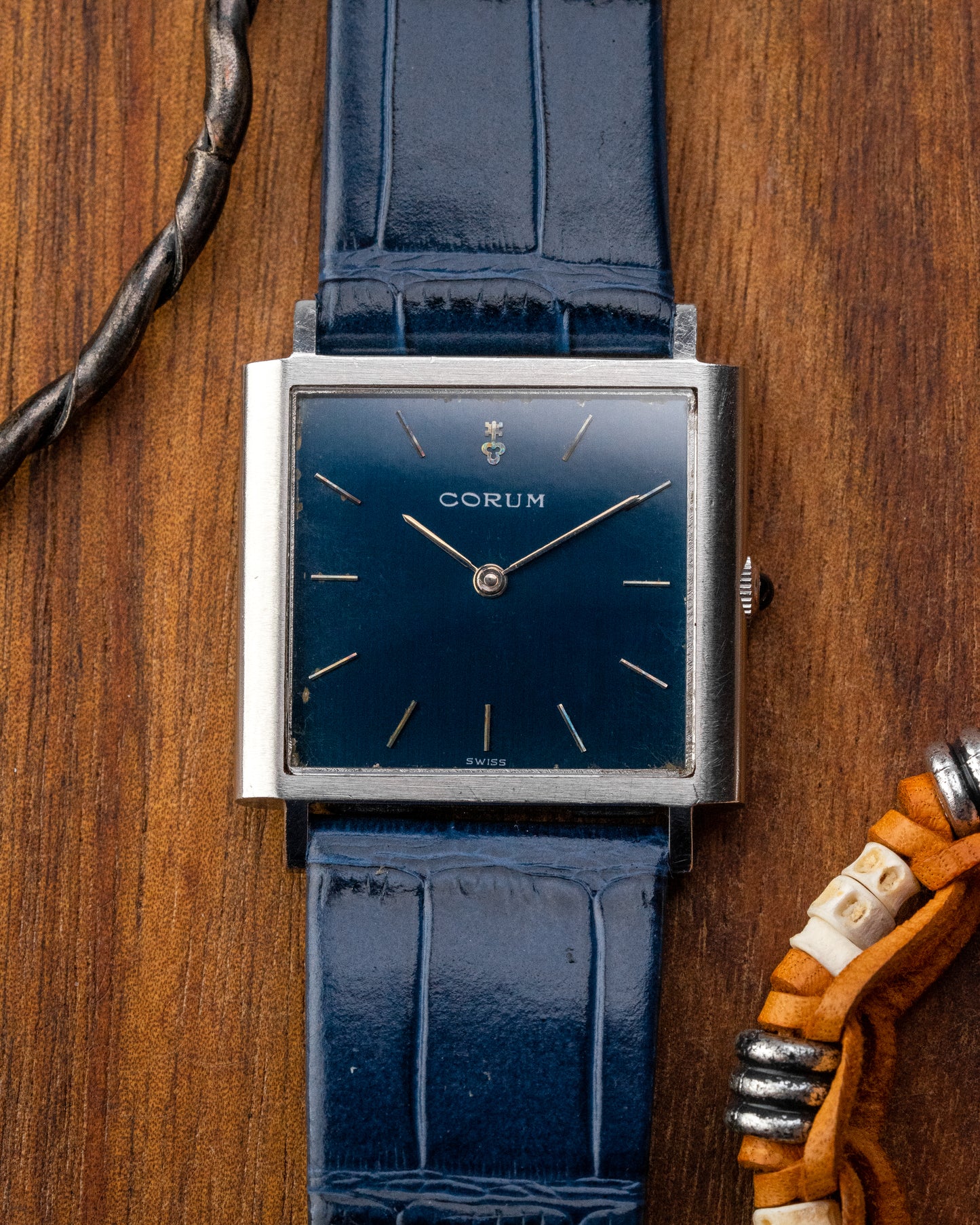 Corum Peseux Square Blue dial Ref. 57155 (Cal. 7001)
