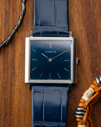 Corum Peseux Square Blue dial Ref. 57155 (Cal. 7001)