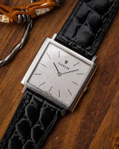 Corum Peseux Square Linen dial Ref. 57155 (Cal. 7001)