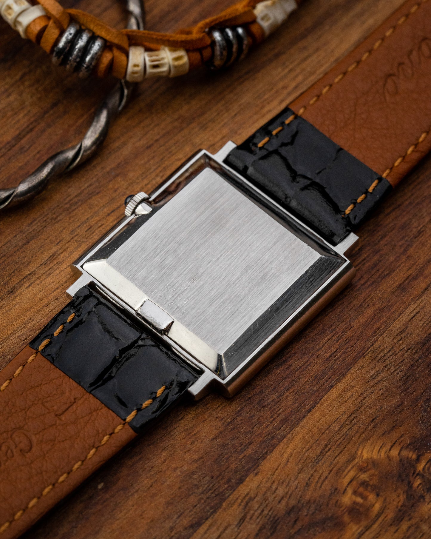 Corum Peseux Square Linen dial Ref. 57155 (Cal. 7001)
