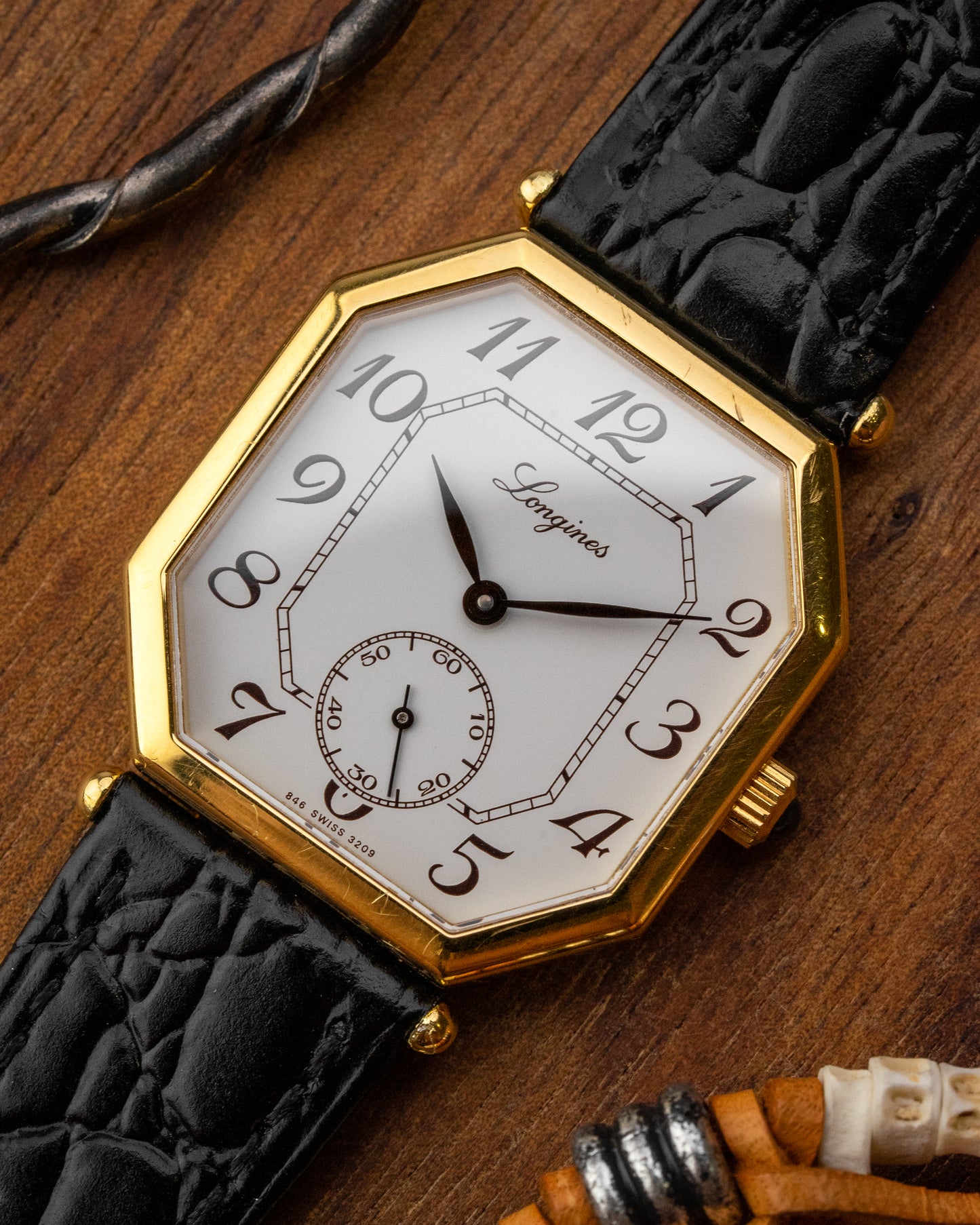 Longines Octagonal Breguet Numeral Gold Ref. 3209 (Cal. L846.4)