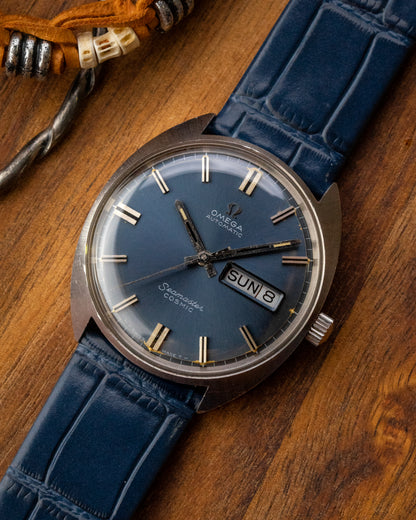 Omega Seamaster Cosmic Automatic "Day-Date" Blue dial Ref. 166.026 (Cal. 762)