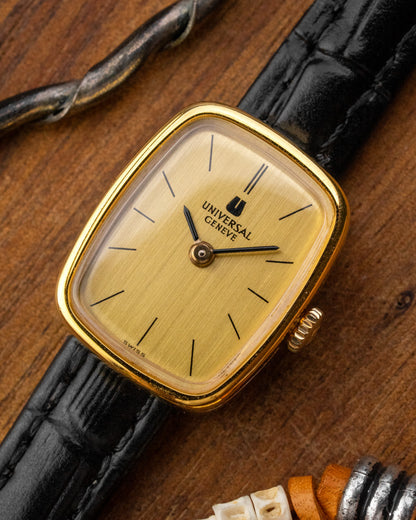 Universal Geneve Rectangular Cushion Gold Ladies Ref. 510612 (Cal. 10)
