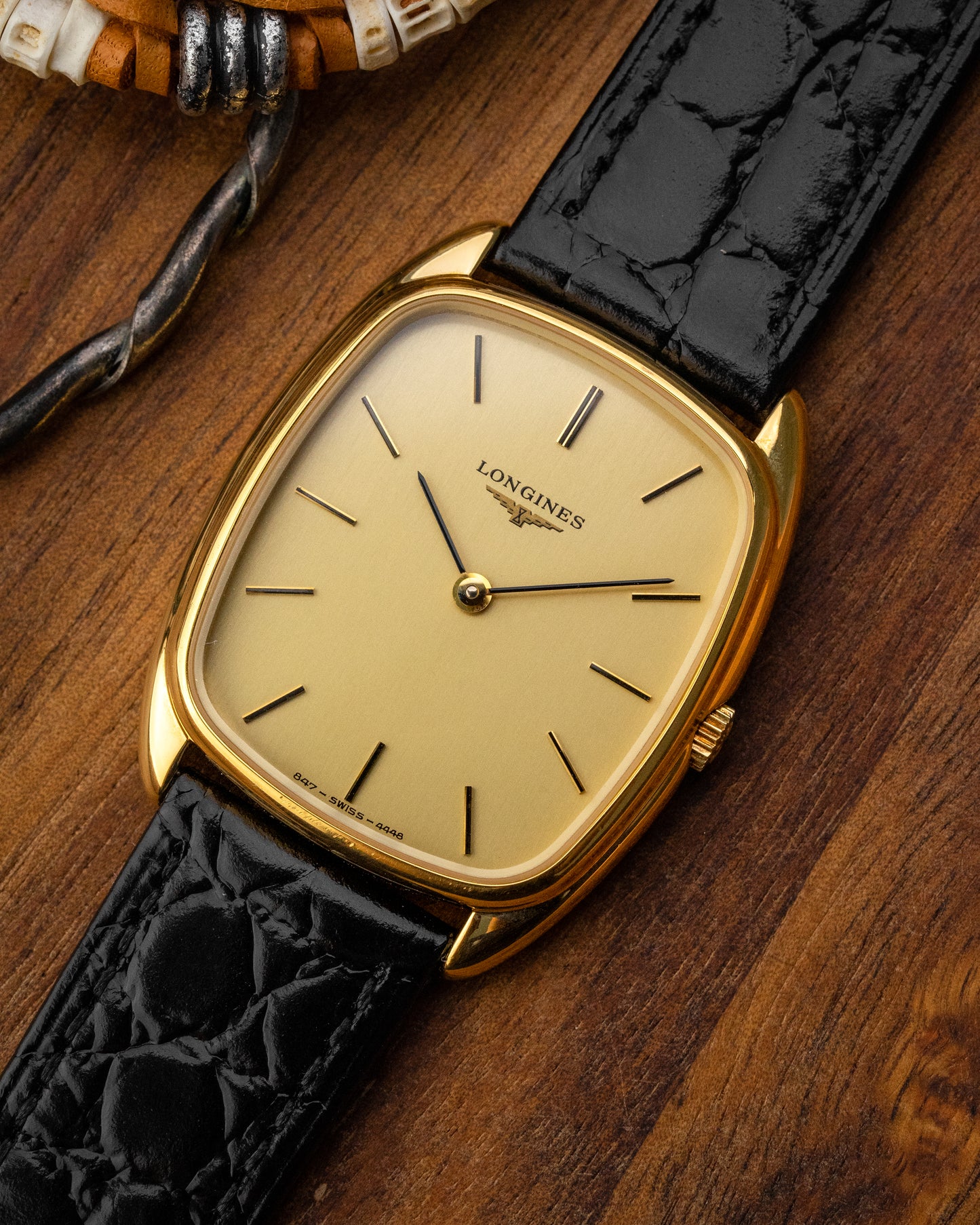Longines "Cushion" Rectangular Gold Ref. 4448 (Cal. 847.4)