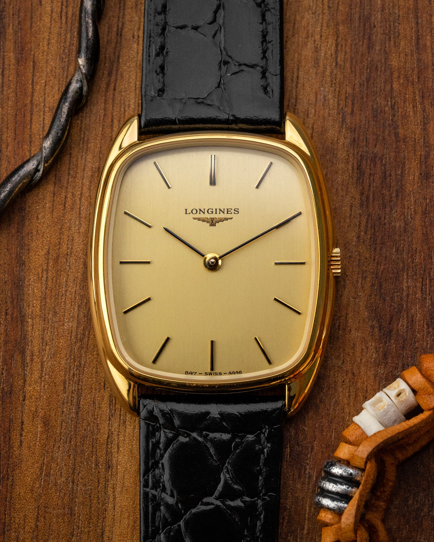Longines "Cushion" Rectangular Gold Ref. 4448 (Cal. 847.4)