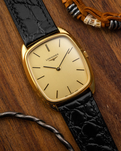 Longines "Cushion" Rectangular Gold Ref. 4448 (Cal. 847.4)