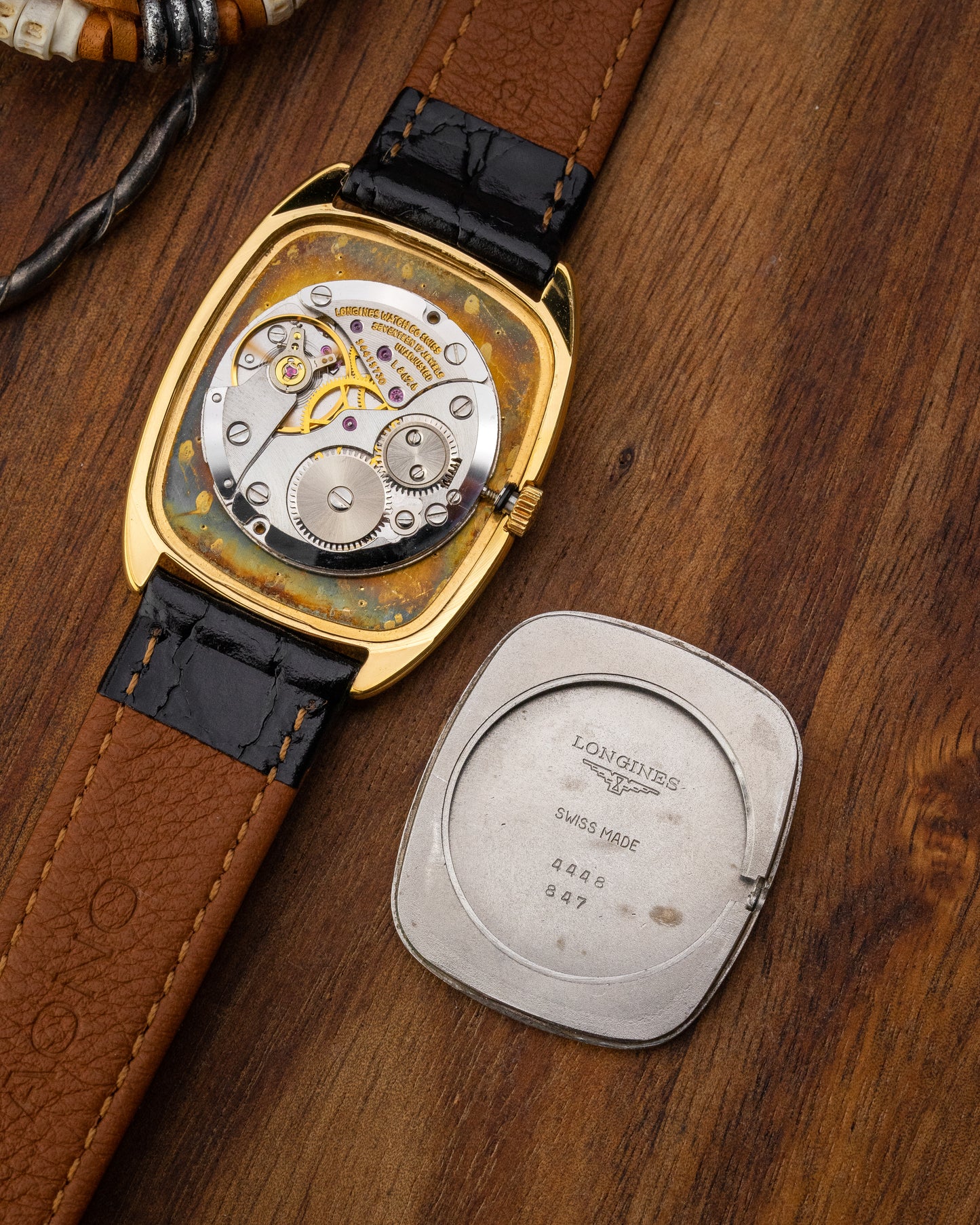 Longines "Cushion" Rectangular Gold Ref. 4448 (Cal. 847.4)