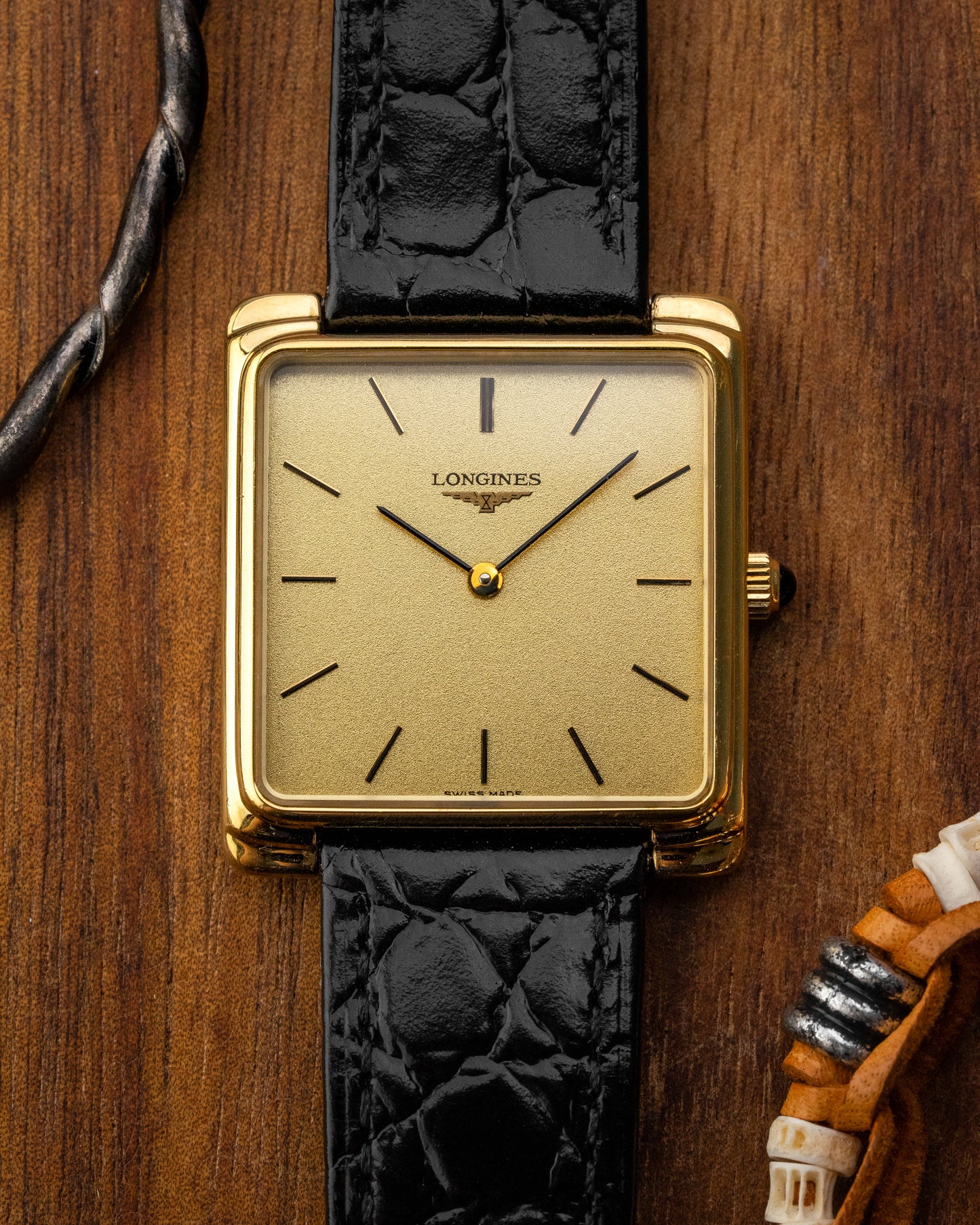 Longines "Gondolo" Square Frosty dial Gold Ref. 4255 (Cal. 847.4)