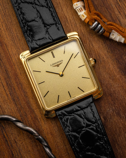 Longines "Gondolo" Square Frosty dial Gold Ref. 4255 (Cal. 847.4)