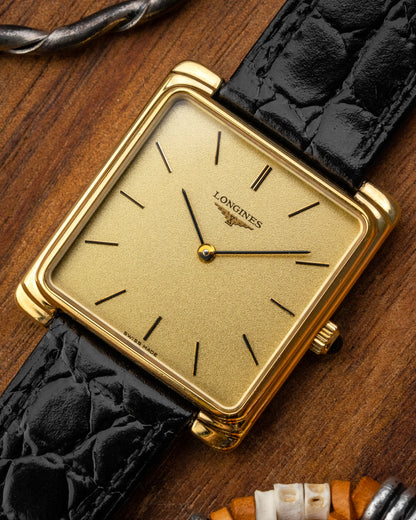 Longines "Gondolo" Square Frosty dial Gold Ref. 4255 (Cal. 847.4)