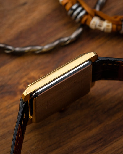 Longines "Gondolo" Square Frosty dial Gold Ref. 4255 (Cal. 847.4)
