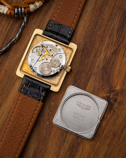 Longines "Gondolo" Square Frosty dial Gold Ref. 4255 (Cal. 847.4)