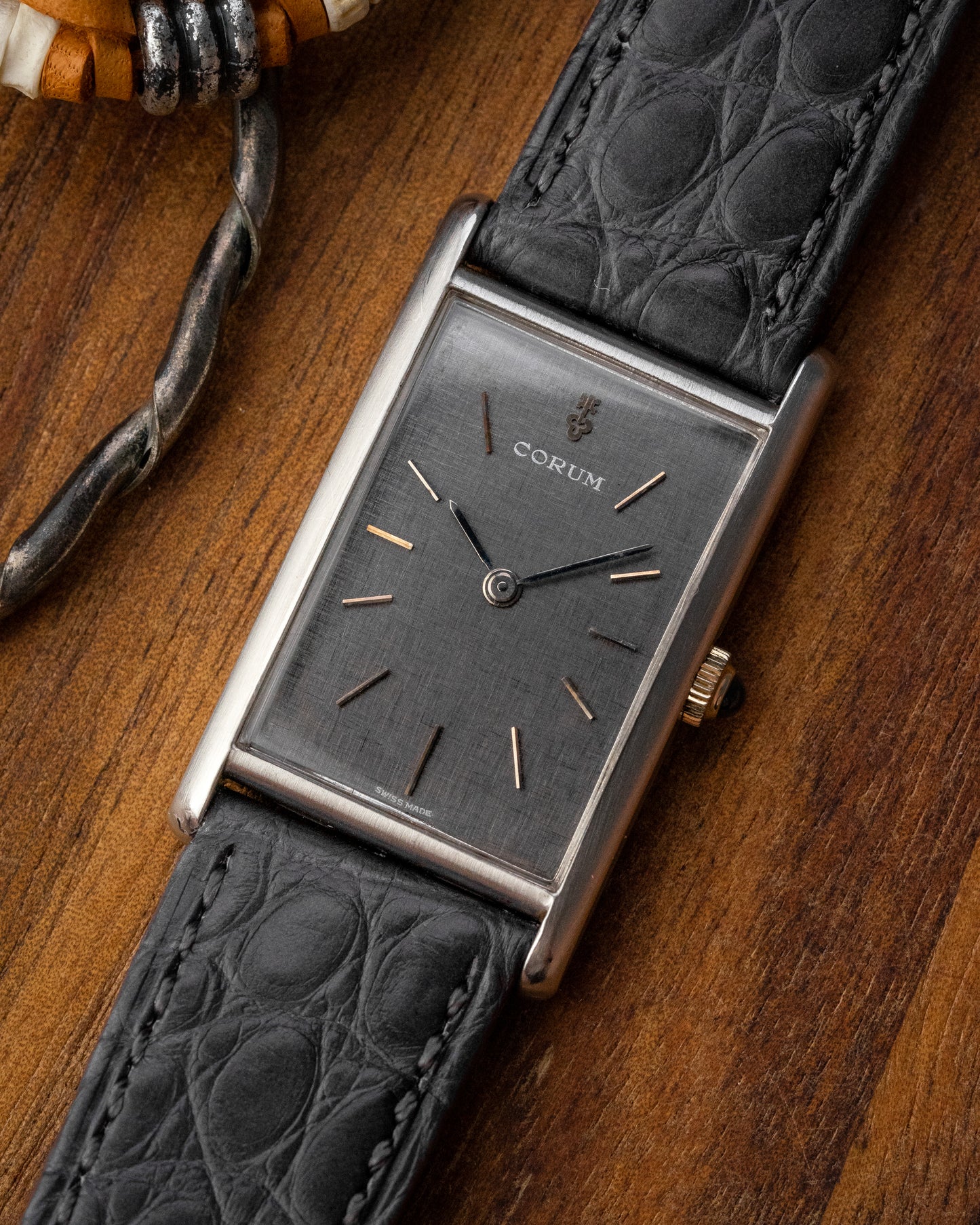 Corum "Tank Américaine" Grey Linen dial Ref. 27280 (Cal. ETA 2512)