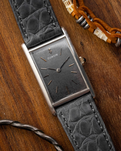 Corum "Tank Américaine" Grey Linen dial Ref. 27280 (Cal. ETA 2512)