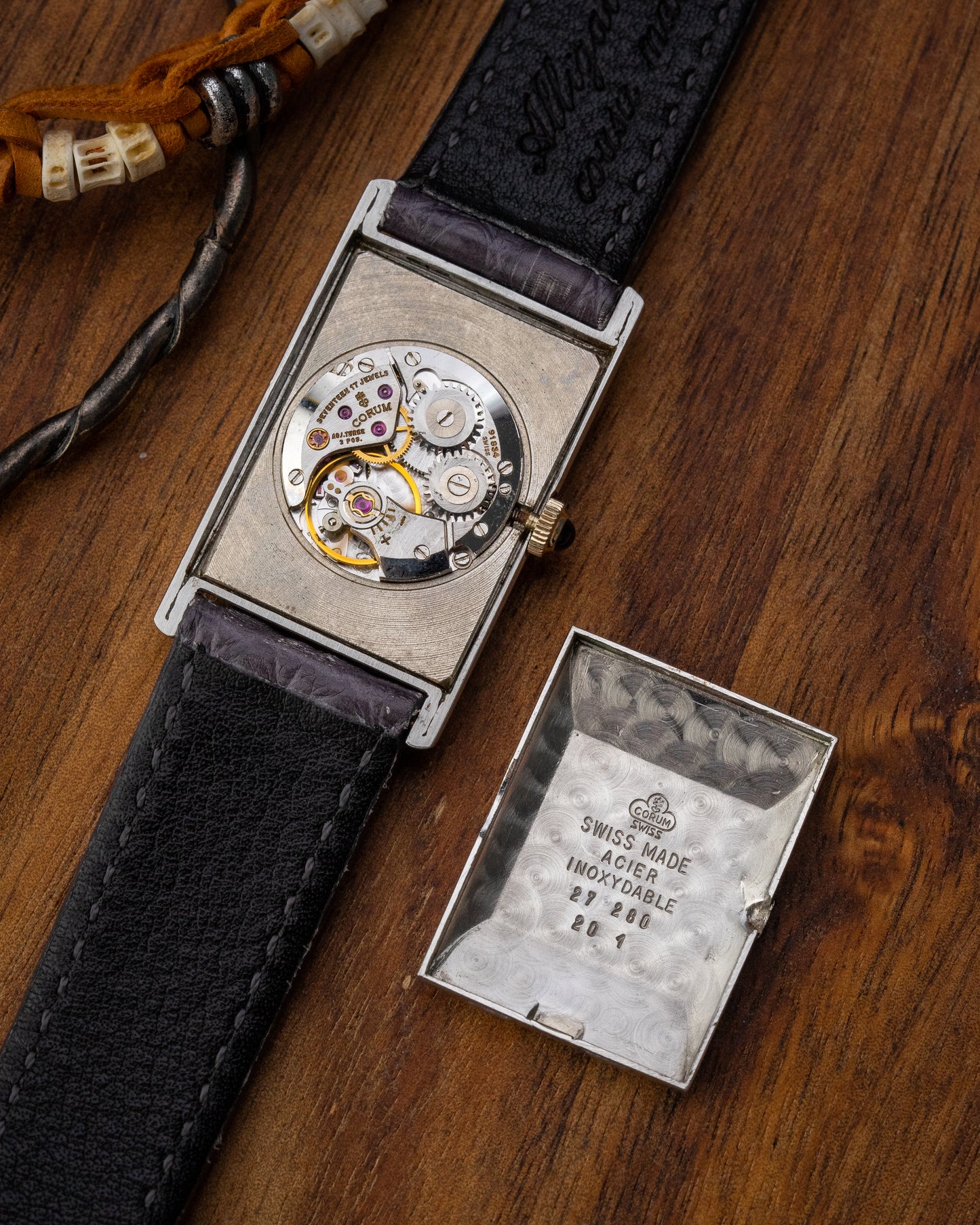 Corum "Tank Américaine" Grey Linen dial Ref. 27280 (Cal. ETA 2512)
