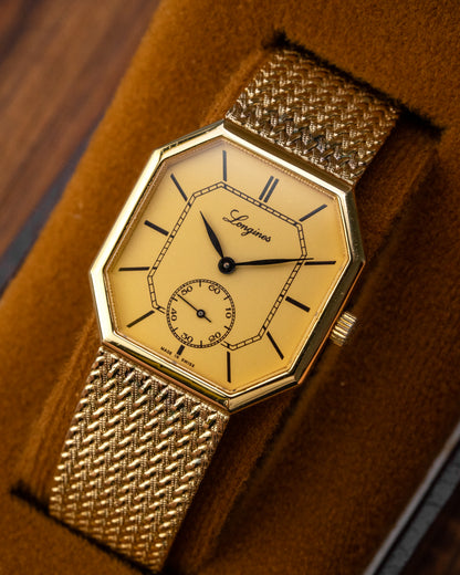 Longines Octagonal Integrated Bracelet Gold Ref. 3209M (Cal. 846.4)