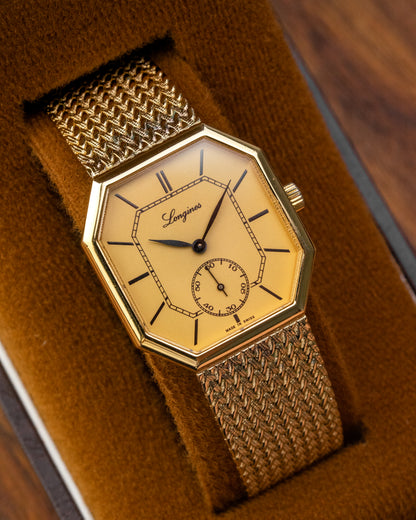 Longines Octagonal Integrated Bracelet Gold Ref. 3209M (Cal. 846.4)