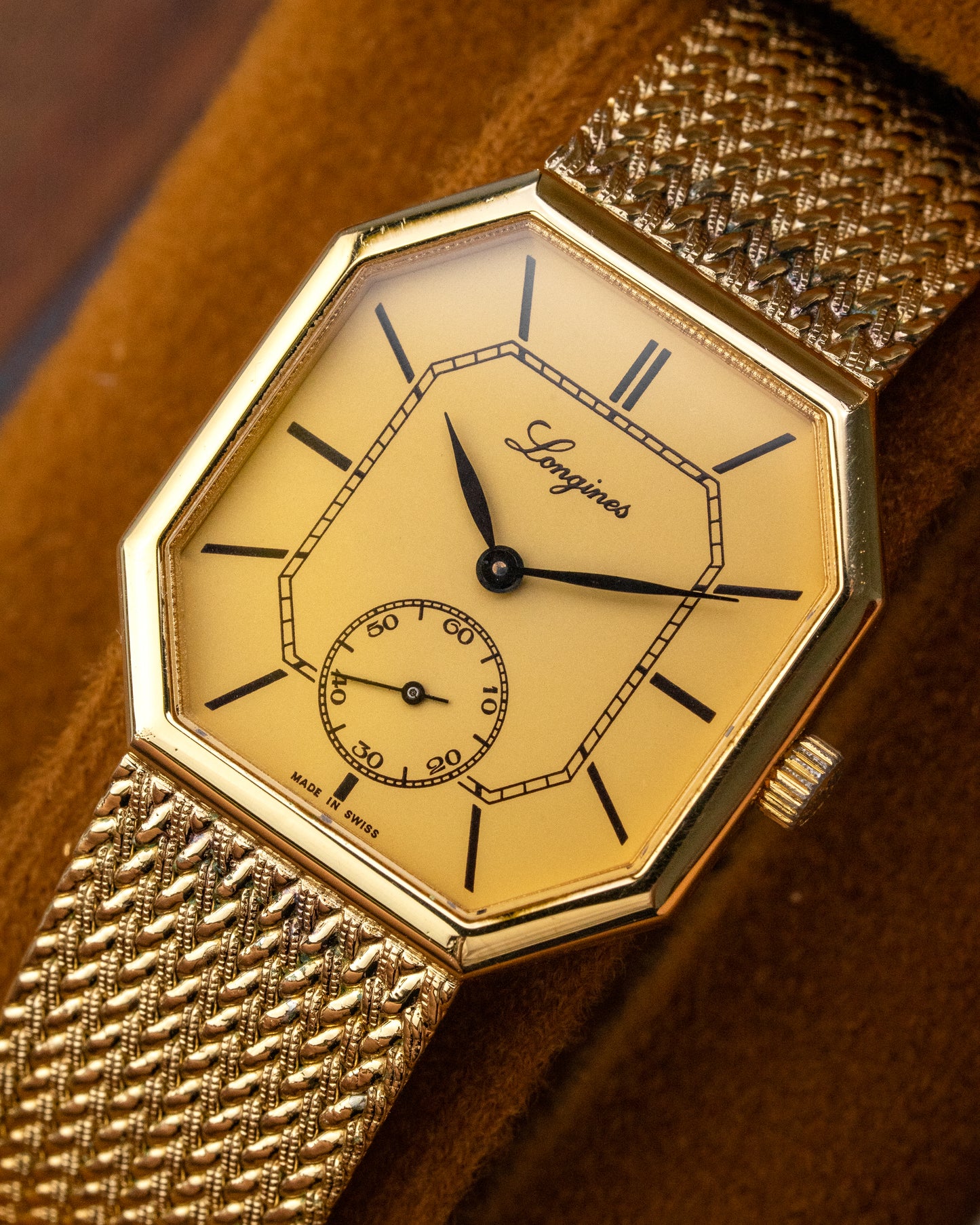 Longines Octagonal Integrated Bracelet Gold Ref. 3209M (Cal. 846.4)
