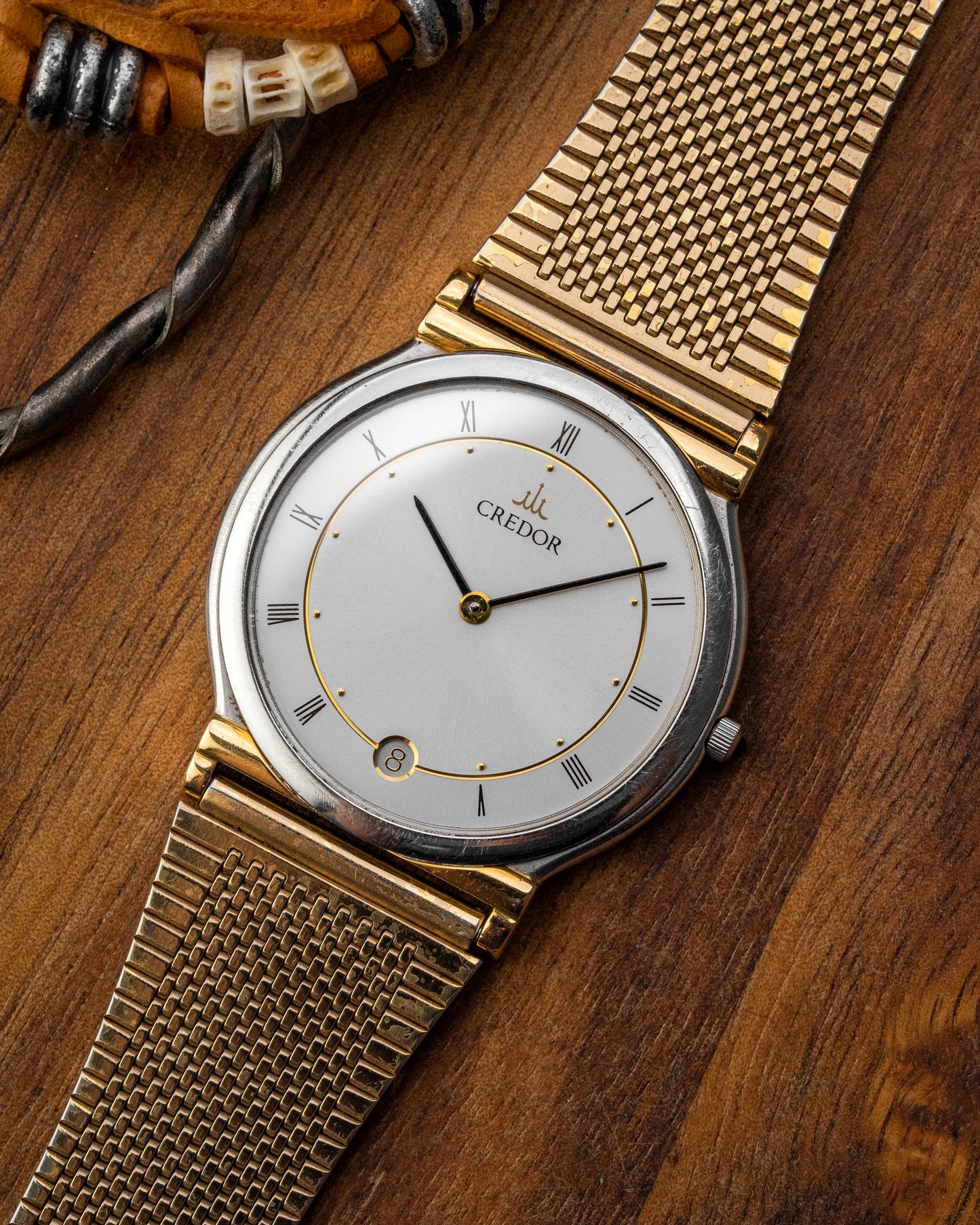 Credor Seiko "S. Steel + 18K Lugs" Super-Slim Date 7779-6000