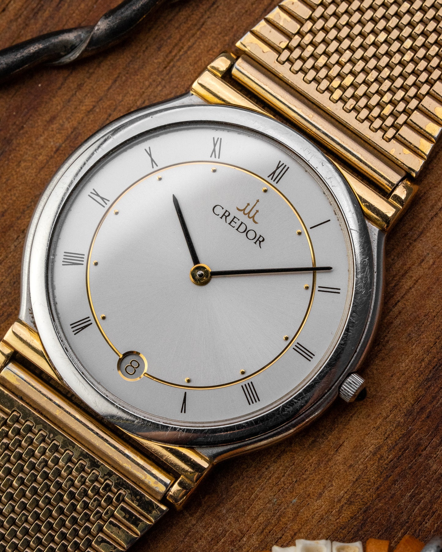 Credor Seiko "S. Steel + 18K Lugs" Super-Slim Date 7779-6000