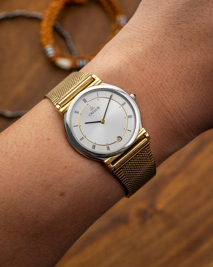 Credor Seiko "S. Steel + 18K Lugs" Super-Slim Date 7779-6000