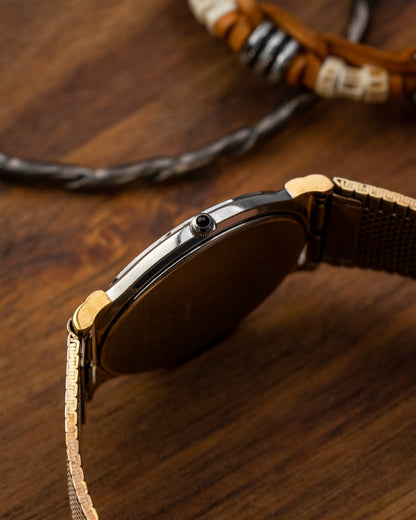 Credor Seiko "S. Steel + 18K Lugs" Super-Slim Date 7779-6000