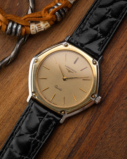 Longines Hexagon "Locomotive" Radar dial Quartz Two-Tone