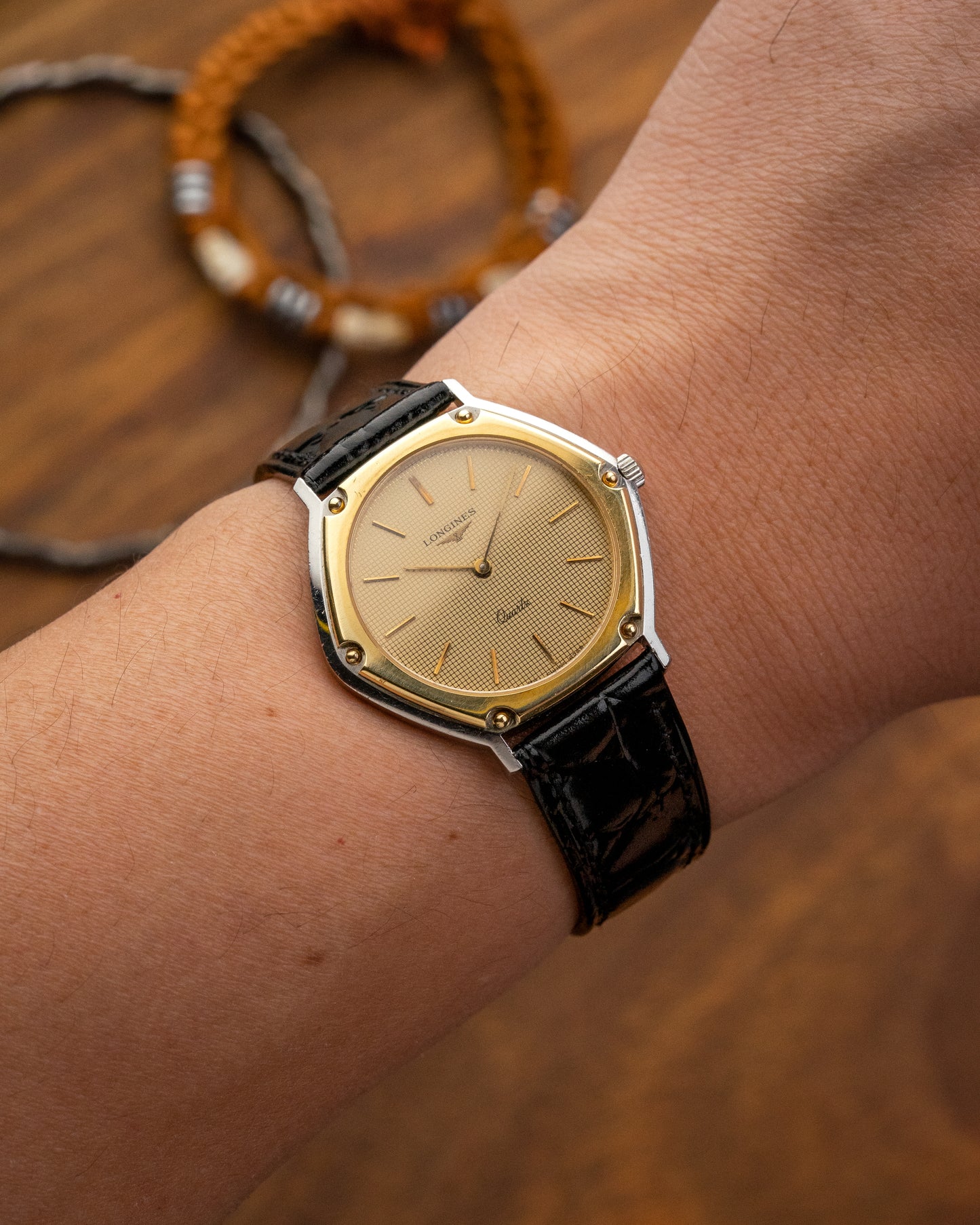 Longines Hexagon "Locomotive" Radar dial Quartz Two-Tone