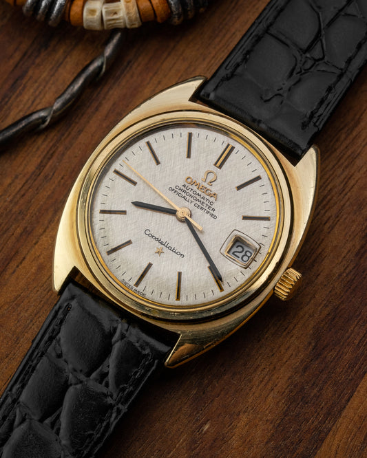 Omega Constellation Chronometer "Linen" dial Gold Capped Ref. 168.017 (Cal. 564)
