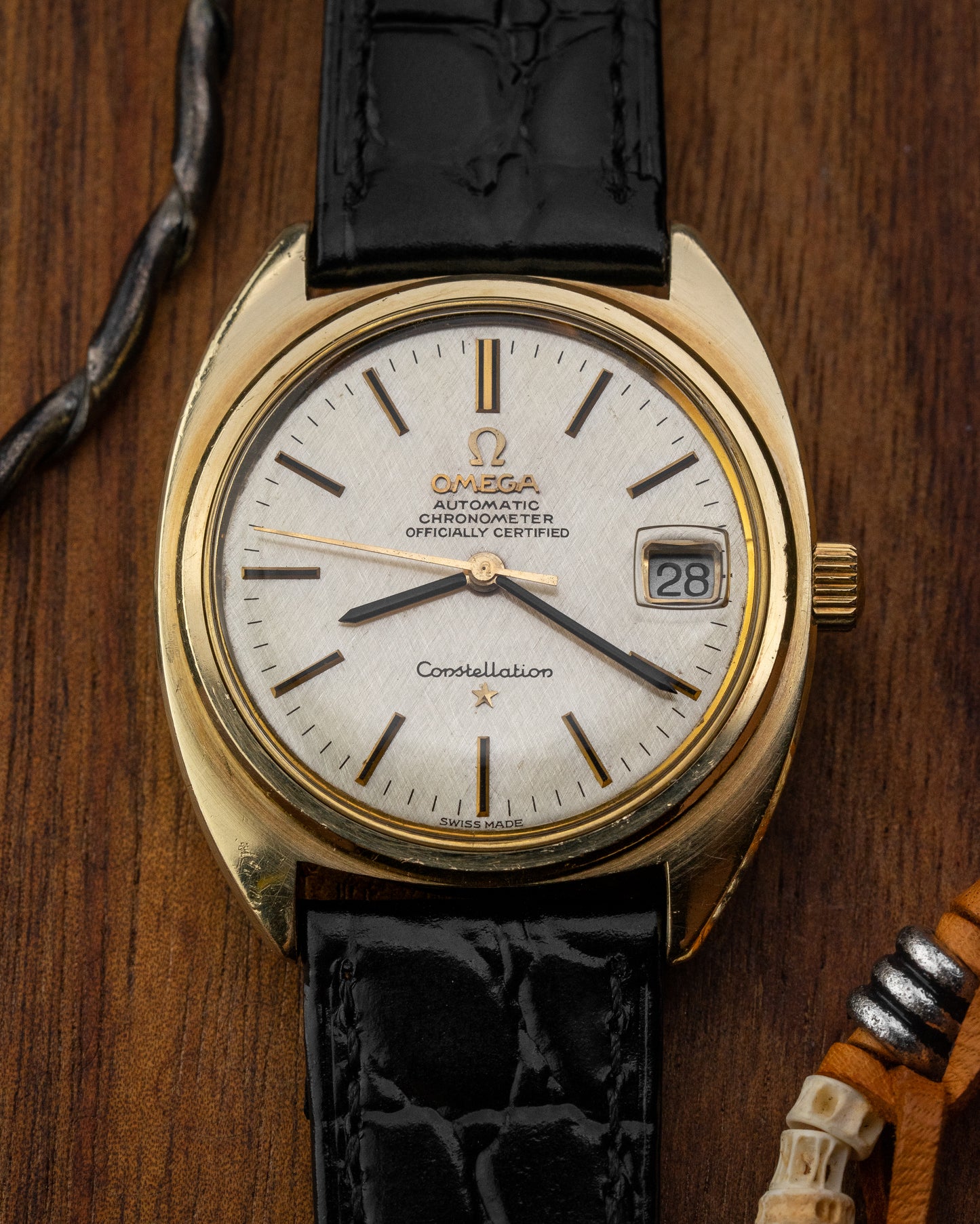 Omega Constellation Chronometer "Linen" dial Gold Capped Ref. 168.017 (Cal. 564)