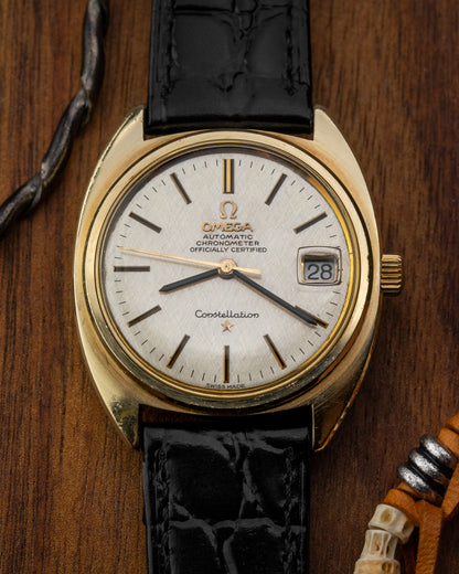 Omega Constellation Chronometer "Linen" dial Gold Capped Ref. 168.017 (Cal. 564)