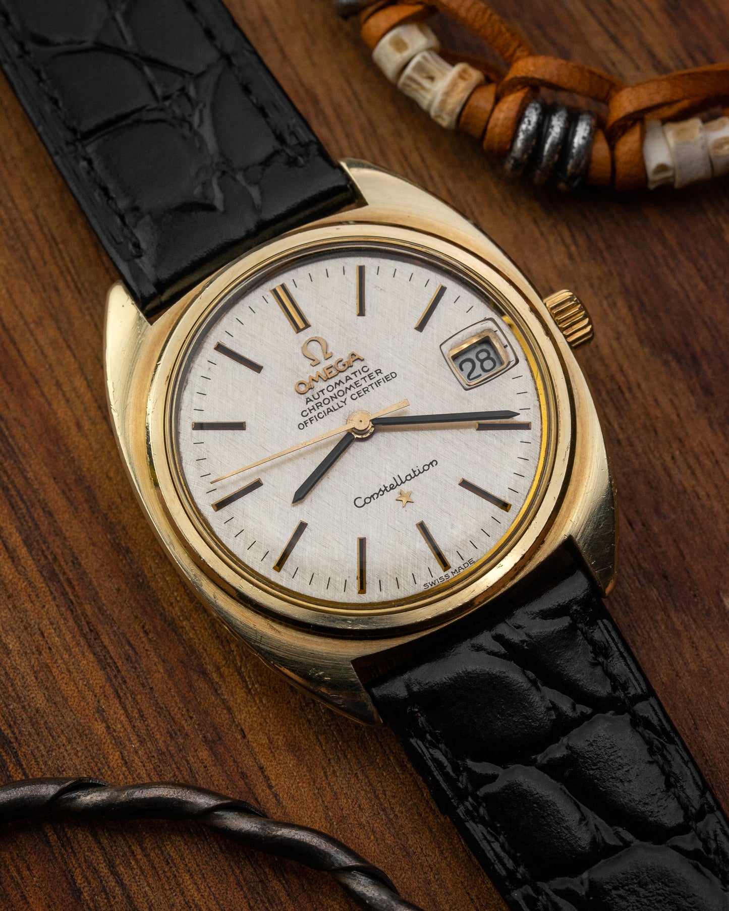 Omega Constellation Chronometer "Linen" dial Gold Capped Ref. 168.017 (Cal. 564)
