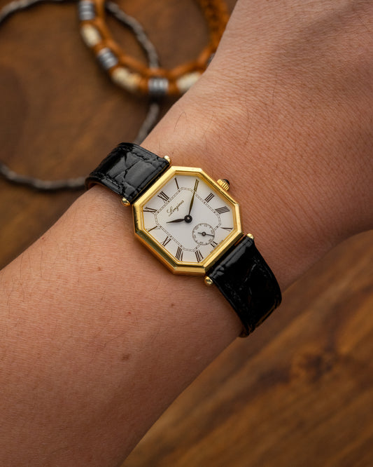 Longines "Mini Octagonal" Roman dial Gold Ref. 3208 (Cal. 520)