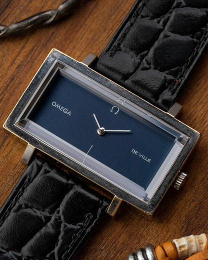 Omega De Ville "Elongated Horizontale" Blue dial Emerald Andrew Grima Ref. 5110383 (Cal. 625)